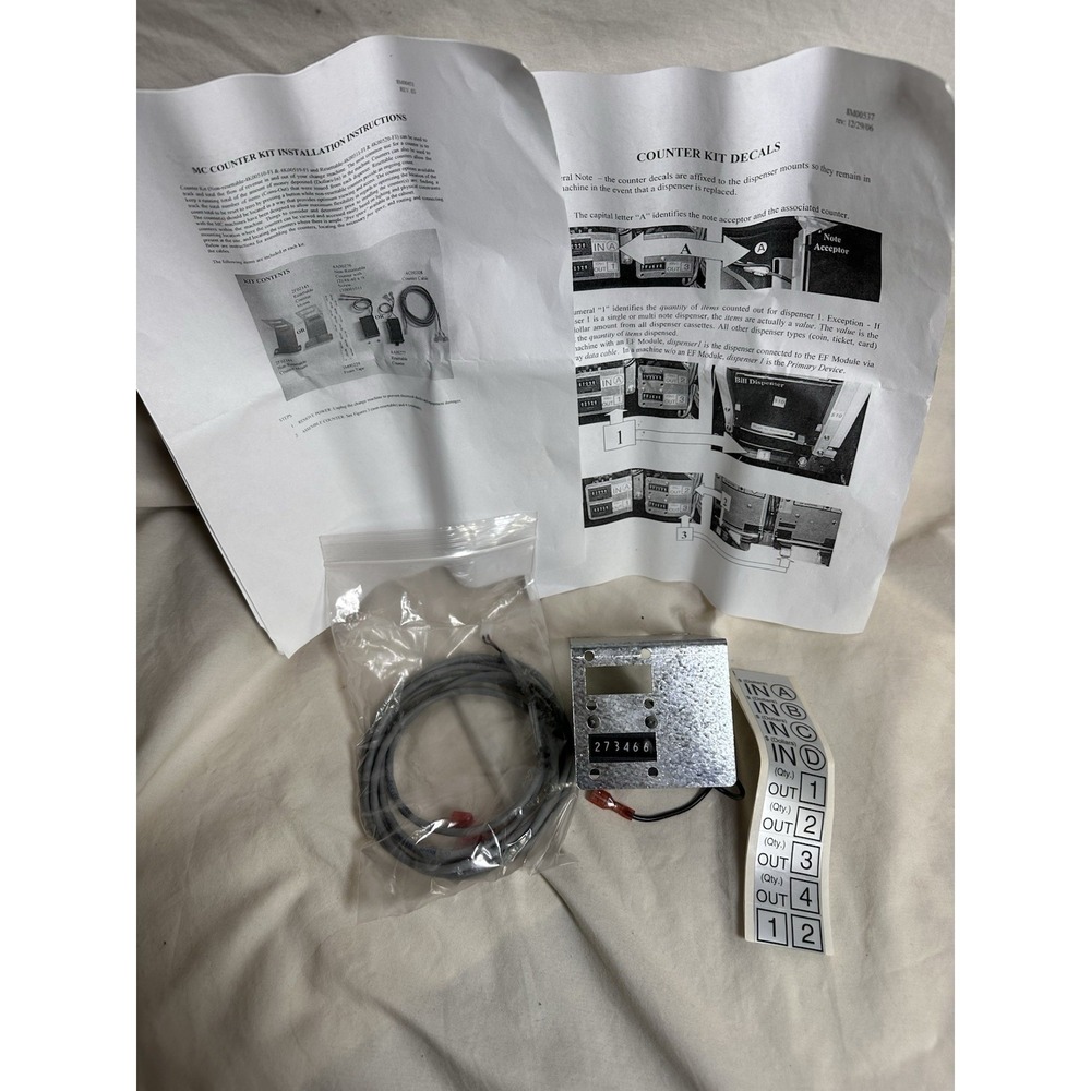 American Changer Counter Kit‎ w/ Cable Decals Instructions Newly Refurbished